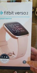 Fitbit Versa 2 watch, rose gold, 2 band sizes